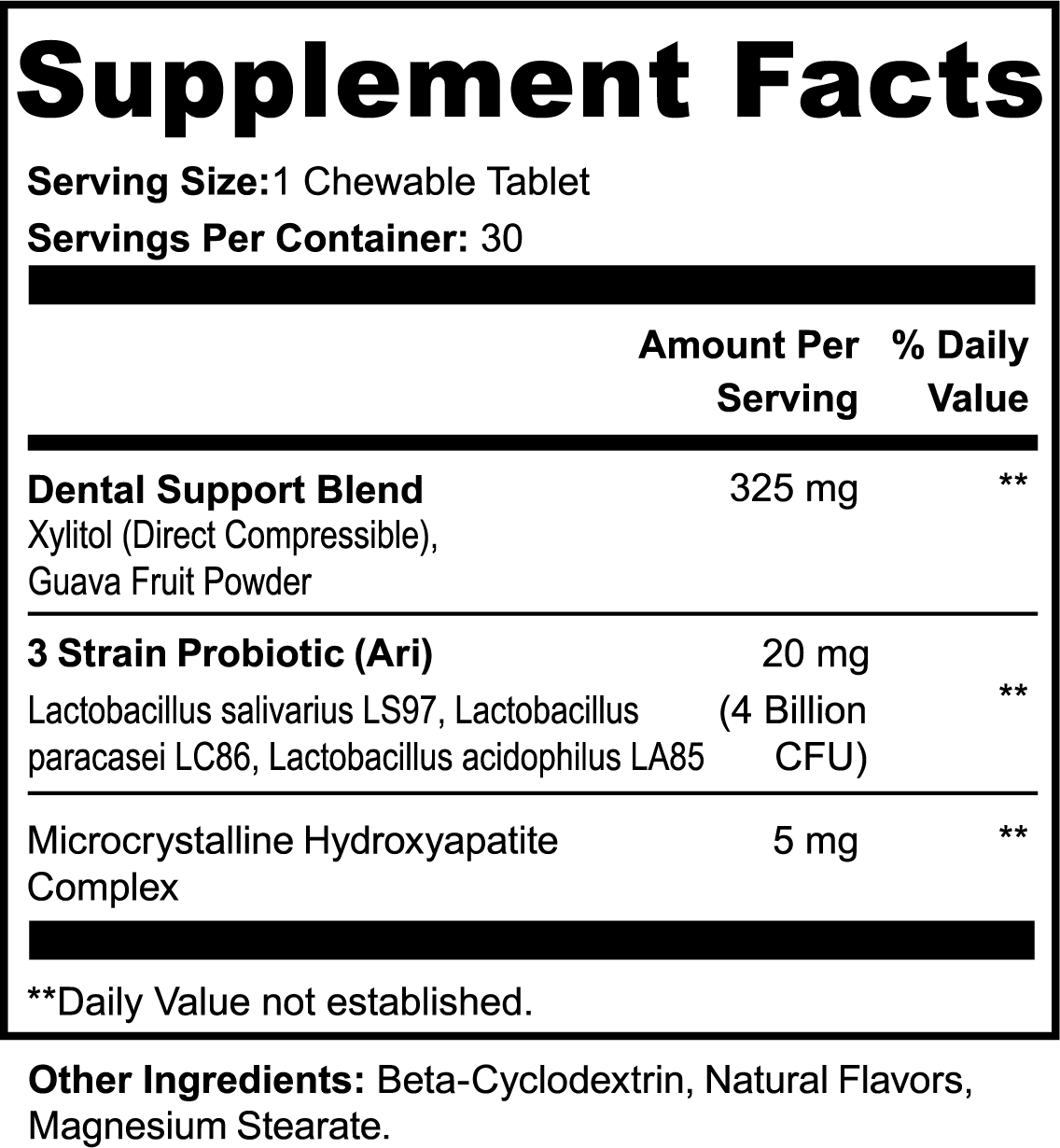 Advanced Oral Health Tablets